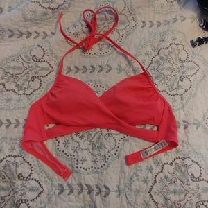 Coral bikini top